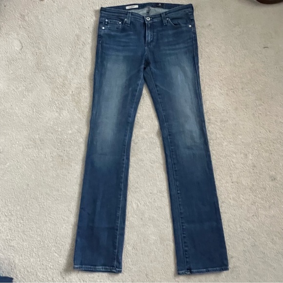 AG Adriano Goldschmied The Ballad Slim Bootcut Midrise Jeans in Medium Blue Wash - Picture 2 of 8